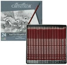 LAPIZ GRAFITO CRETA ESTUCHE METALICO 24 UNIDADES