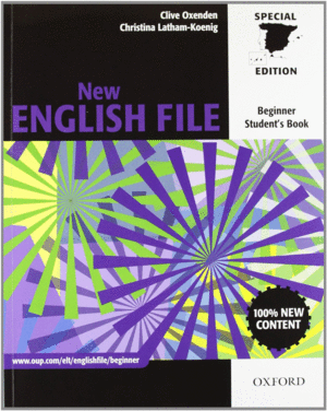 NEW ENGLISH FILE 2ND EDITION BEGINNER STUDENT'S BOOK + WORKBOOK WITH KEY PACK