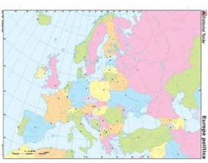 MAPA MUDO EUROPA POLITICO (COLOR) (100 UDS)