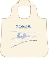 BOLSA BEIGE EL PRINCIPITO SOLO CON EL CORAZON PODE