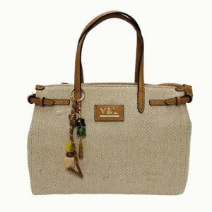 BOLSO VICTORIO Y LUCCHINO CUERO NATURAL  28*36 CM