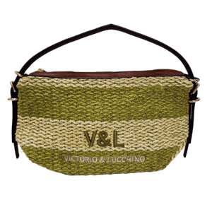 BOLSO VICTORIO Y LUCCHINO ESPARTO0 NATURAL Y KAKI