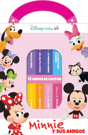 DISNEY BABY: MINNIE Y SUS AMIGOS - MI PRIMERA BIBLIOTECA - 12 LIBROS DE CARTON -