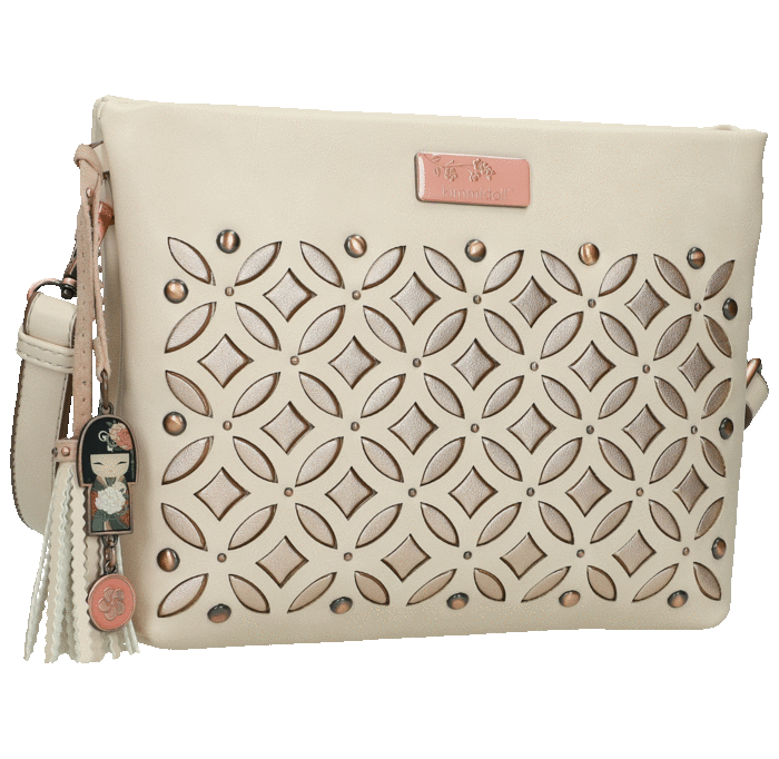 BOLSO BANDOLERA KIMMIDOLL SINTÉTICO NUDE. Bolsos kimmidoll. Librería Selecta