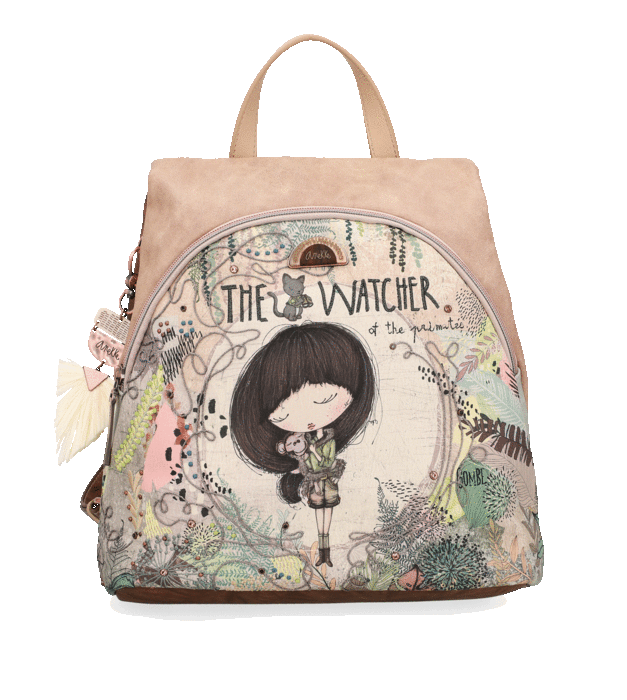 BOLSO MOCHILA SINTÉTICO JUNGLE. Bolsos anekke. Librería Selecta