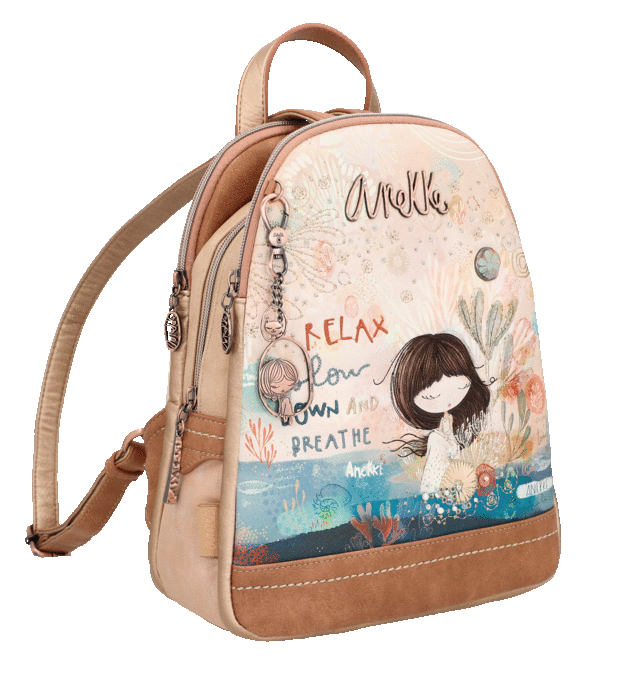 BOLSO MOCHILA ANEKKE SINTÉTICO MEDITERRANEAN 36*30 CM. . Bolsos anekke.  Librería Selecta