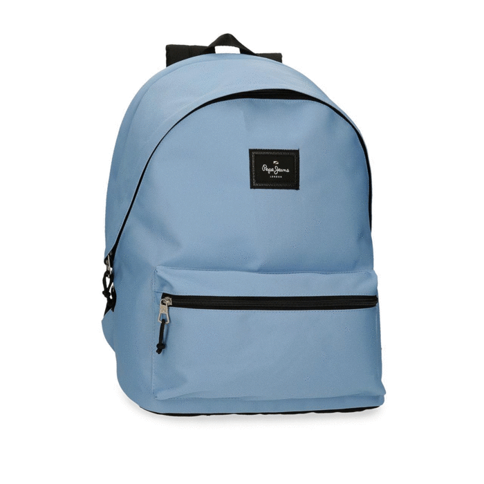 MOCHILA ESCOLAR PORTAORDENADOR 43 CM PEPE JEANS AZUL CIELO. Mochilas  escolares. Librería Selecta